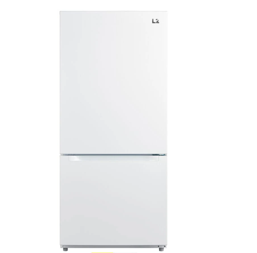 L2 29.5" 18.7 Cu. Ft. White Bottom-Freezer Refrigerator