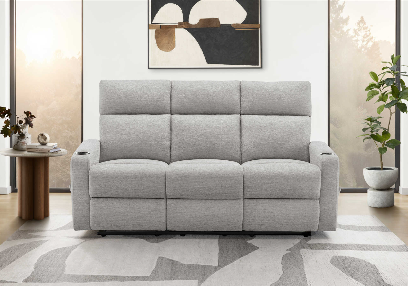 Reclining sofa -  cupholders