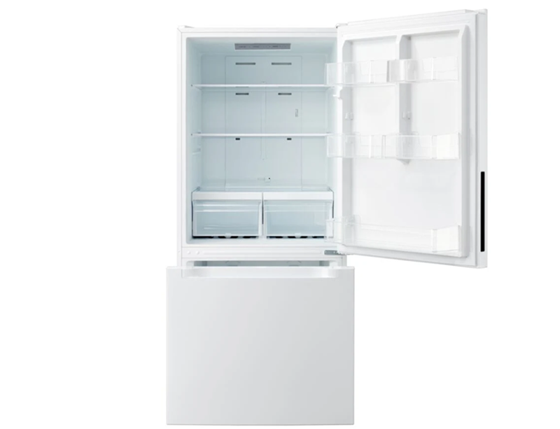 L2 29.5" 18.7 Cu. Ft. White Bottom-Freezer Refrigerator
