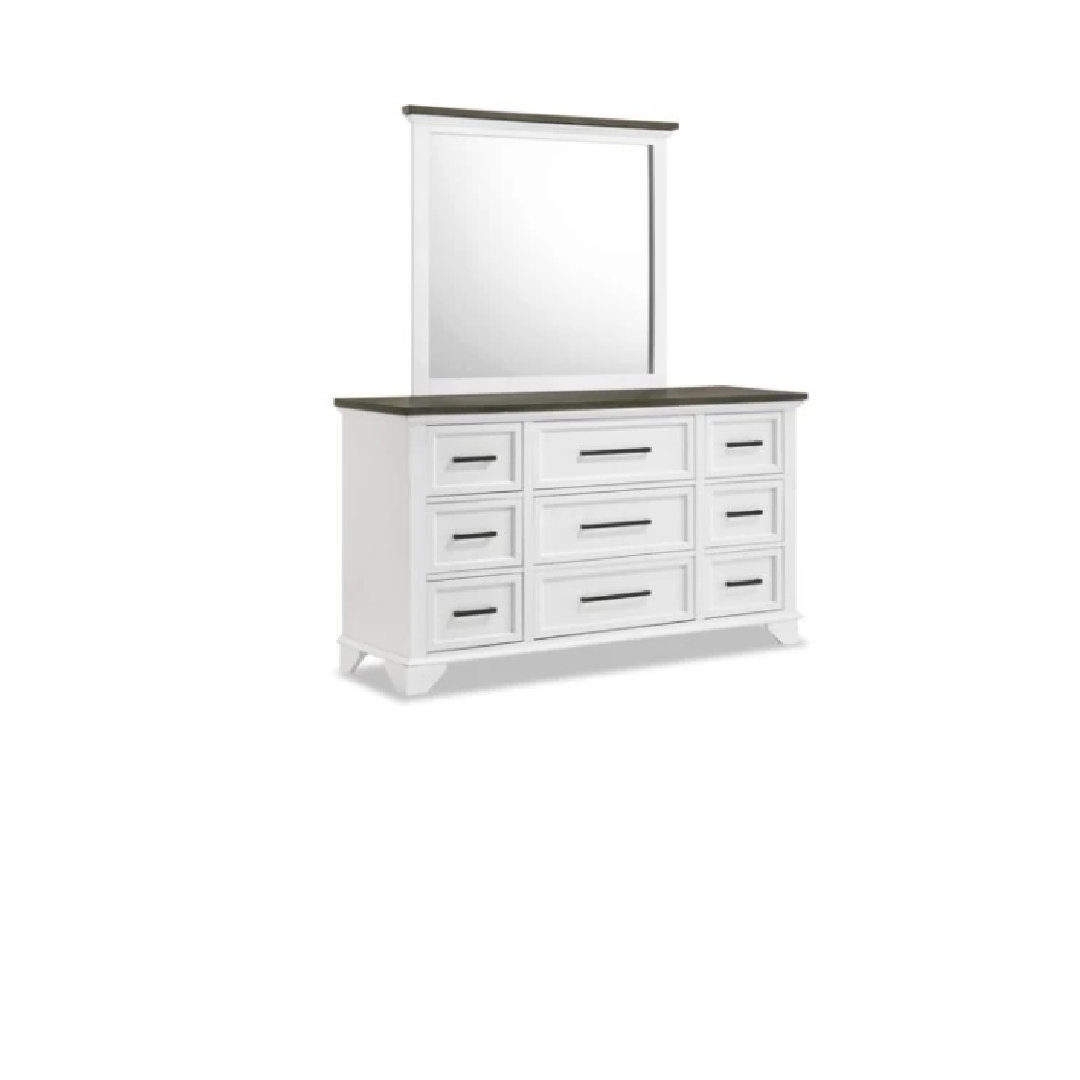 Abigail 6-Piece King Bedroom Package - White and Grey