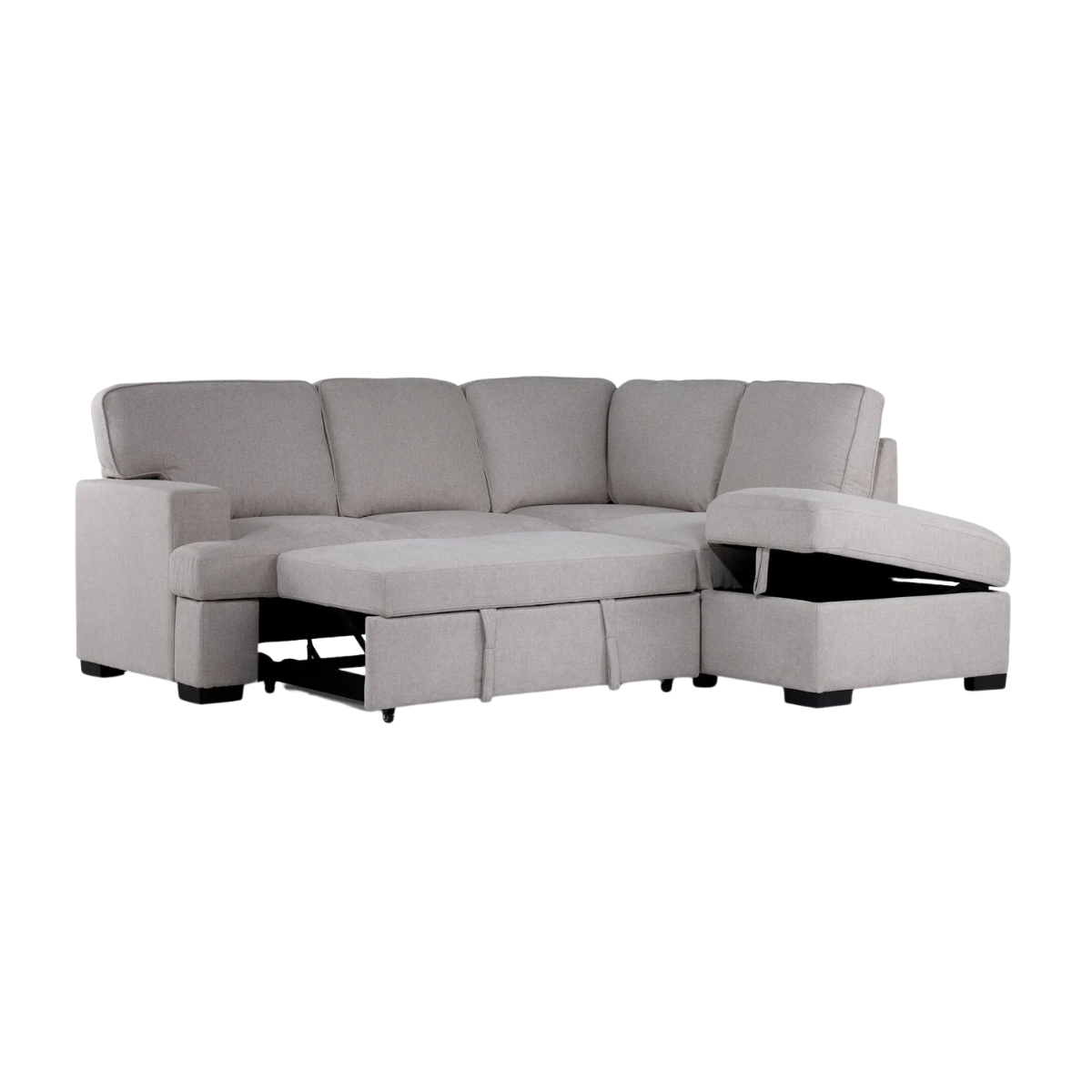 Adara 2-Piece Sectional with Left-Facing Pop-Up Bed - Beige