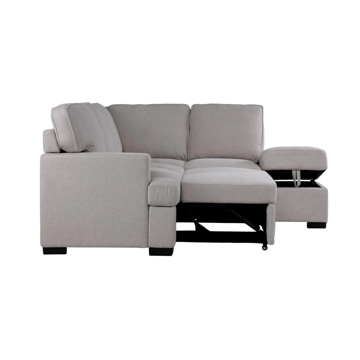 Adara 2-Piece Sectional with Left-Facing Pop-Up Bed - Beige