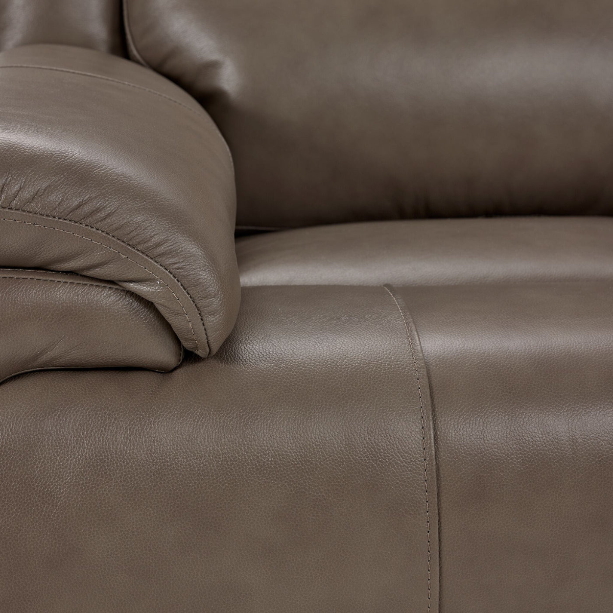 Allie Leather Dual Power Recliner - Mocha