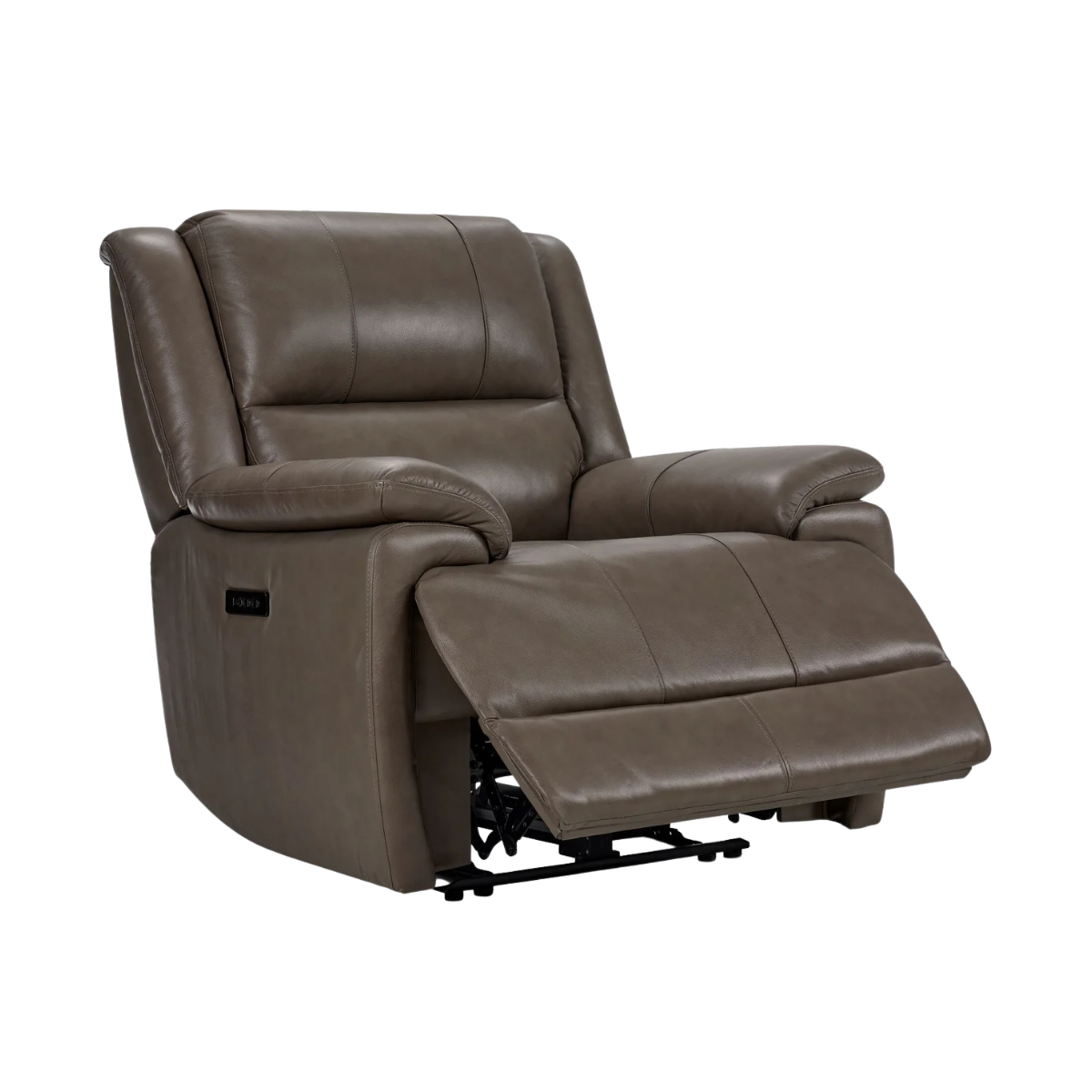 Allie Leather Dual Power Recliner - Mocha