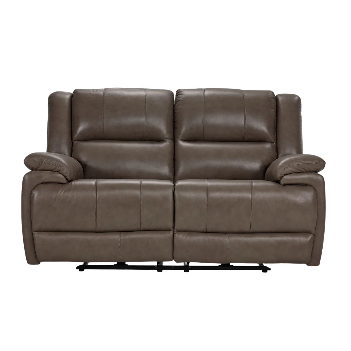 Allie Leather Dual Power Reclining Loveseat - Mocha