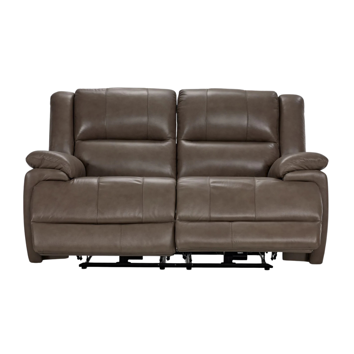 Allie Leather Dual Power Reclining Loveseat - Mocha