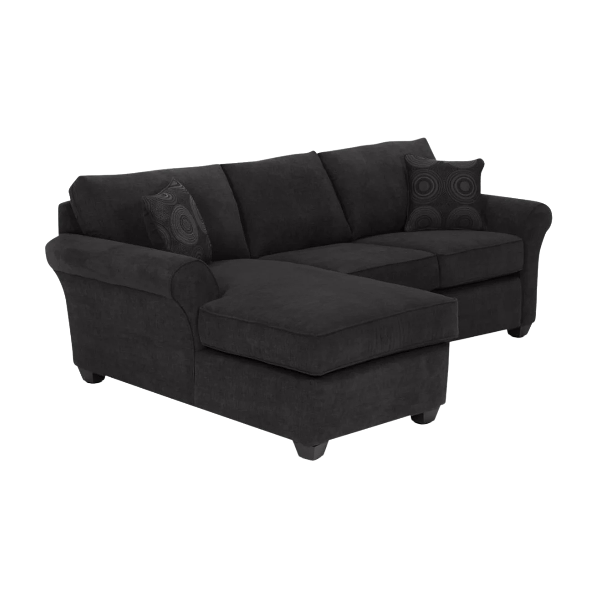  Althea 2-Piece Sectional with Left-Facing Chaise - Black