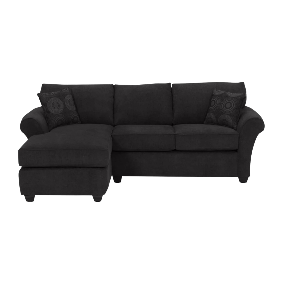  Althea 2-Piece Sectional with Left-Facing Chaise - Black