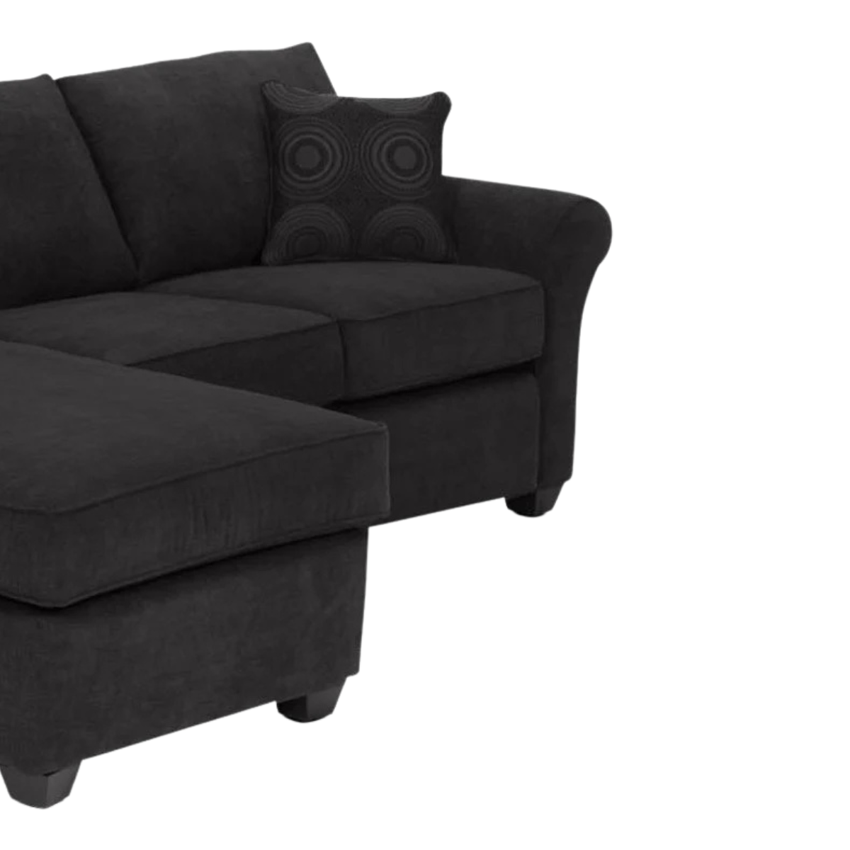  Althea 2-Piece Sectional with Left-Facing Chaise - Black