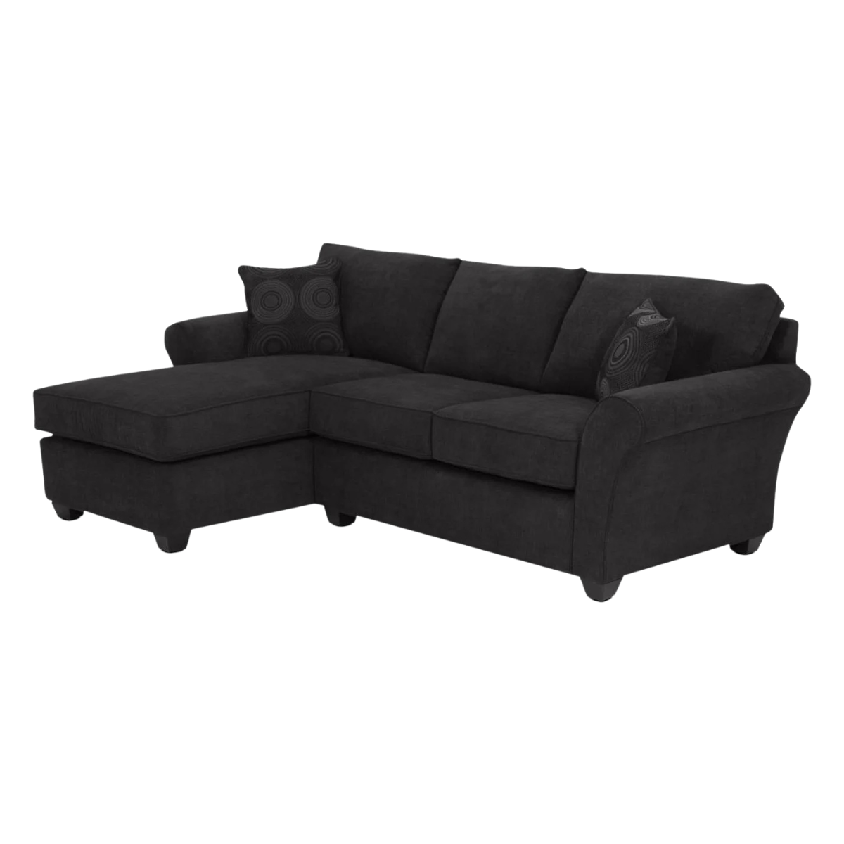  Althea 2-Piece Sectional with Left-Facing Chaise - Black