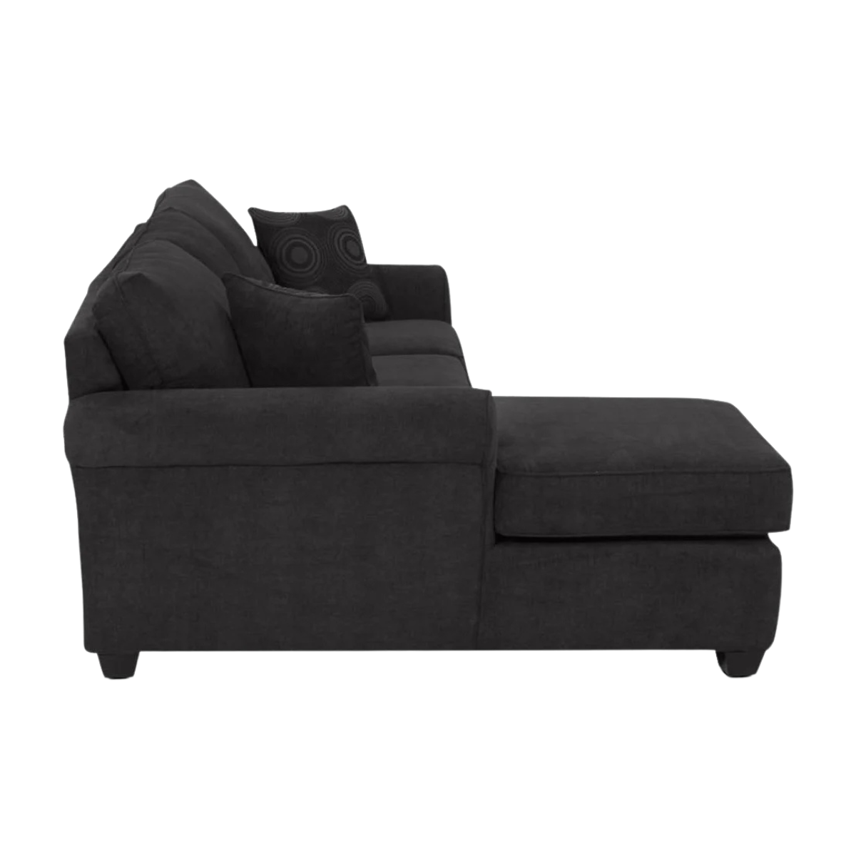  Althea 2-Piece Sectional with Left-Facing Chaise - Black