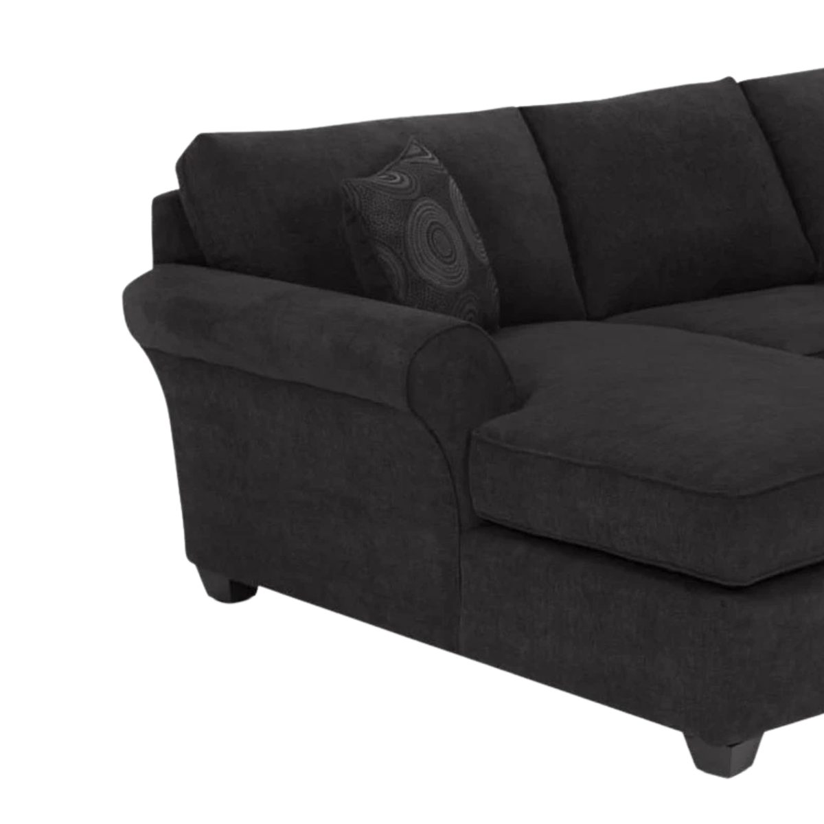  Althea 2-Piece Sectional with Left-Facing Chaise - Black