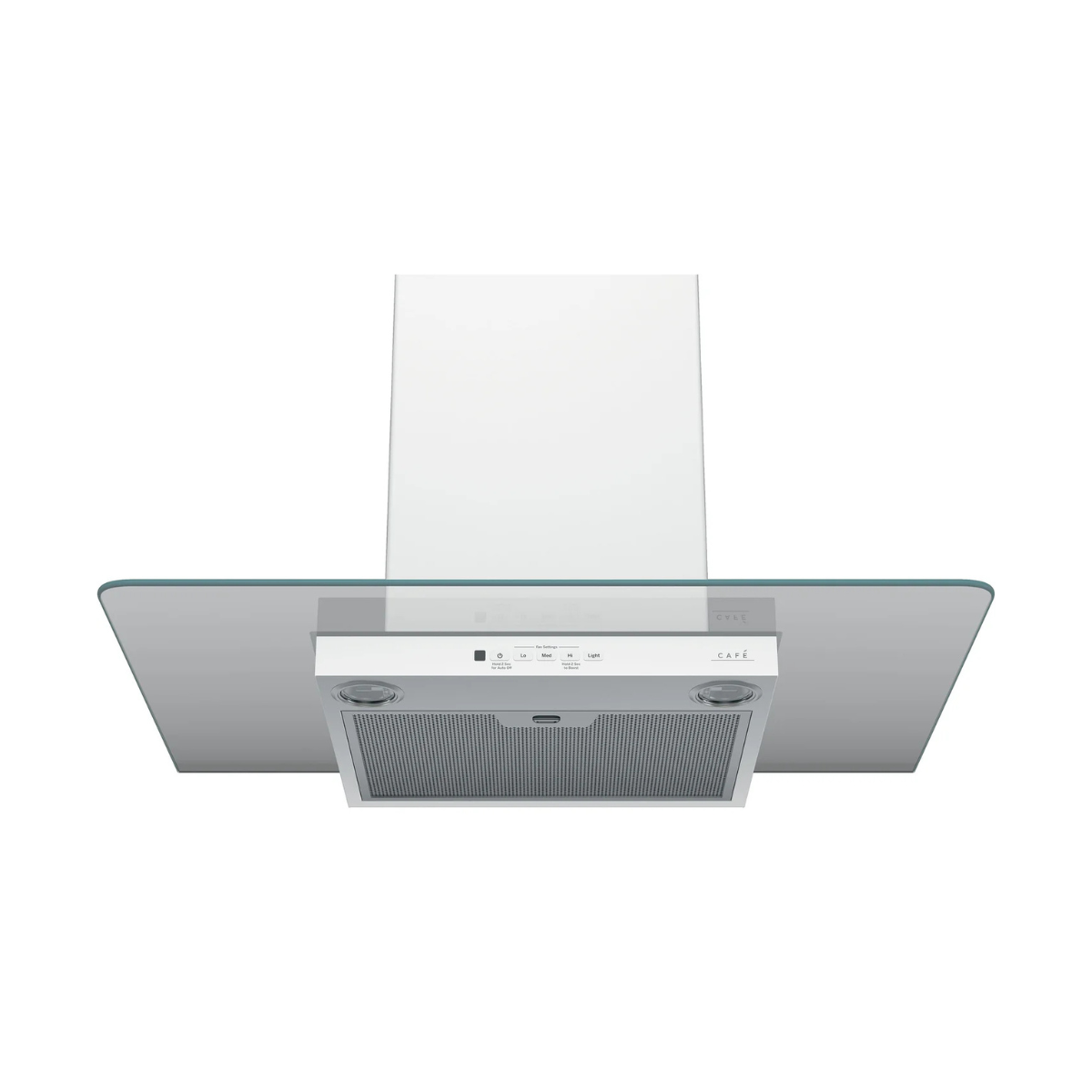 Café Matte White 30" 350-CFM Wall-Mount Glass Canopy Chimney Hood - CVW73014MWM