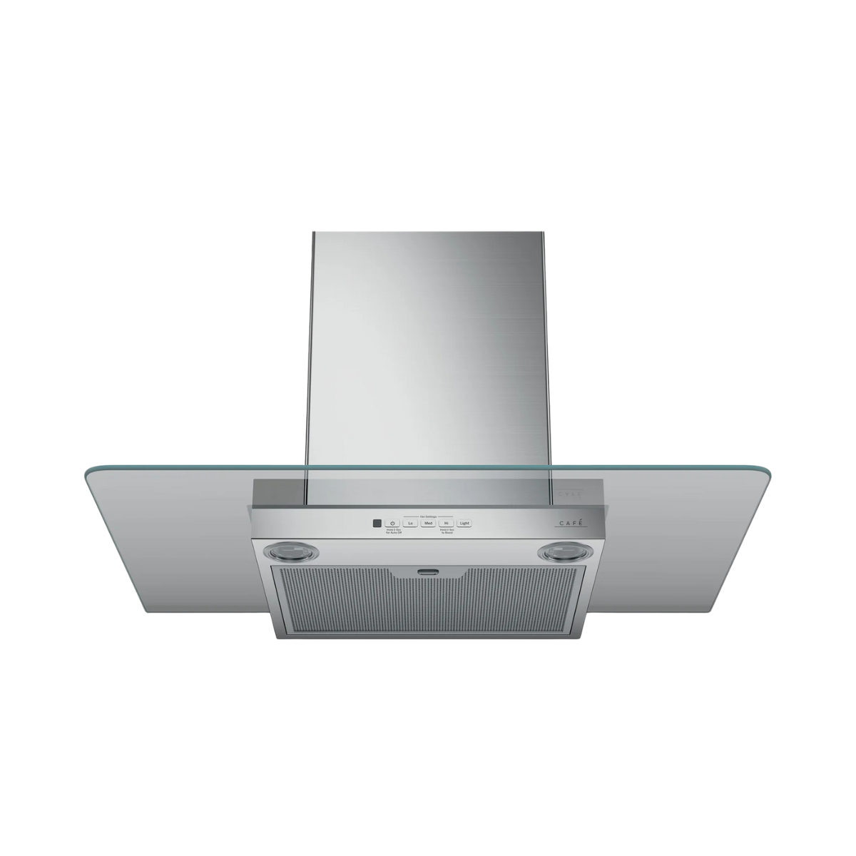 Café Stainless Steel 30" 350-CFM Wall-Mount Glass Canopy Chimney Hood - CVW73012MSS