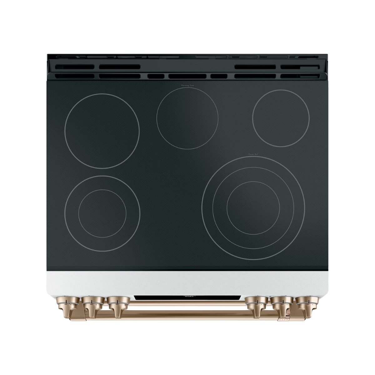 Café™ Matte White 30" Slide-In Front Control Radiant and Convection Double Oven Range with Air Fry (6.7 Cu.Ft) - CCES750P4MW2