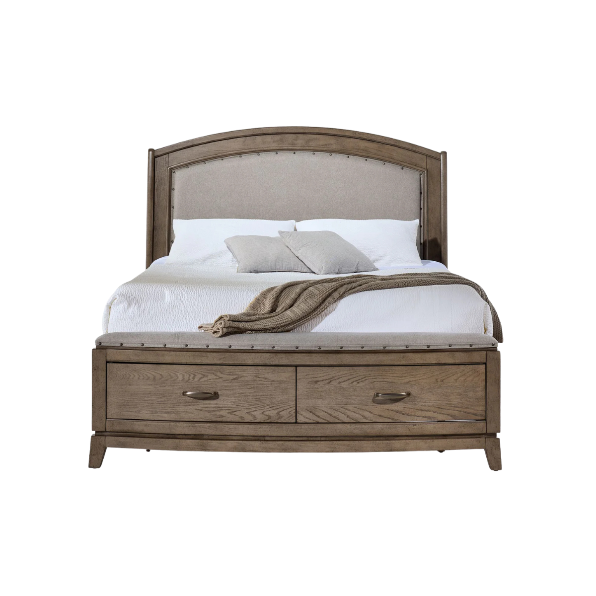Camelot 3 - Piece King Storage Bed - Burnished Beige