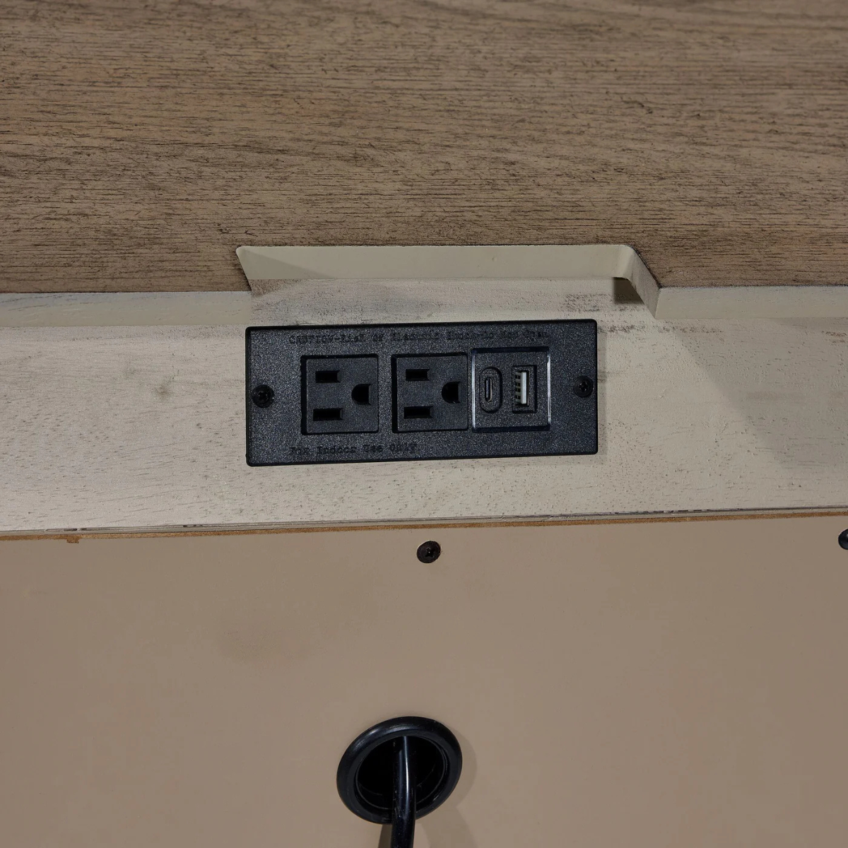 Table de chevet Camelot - Beige patiné