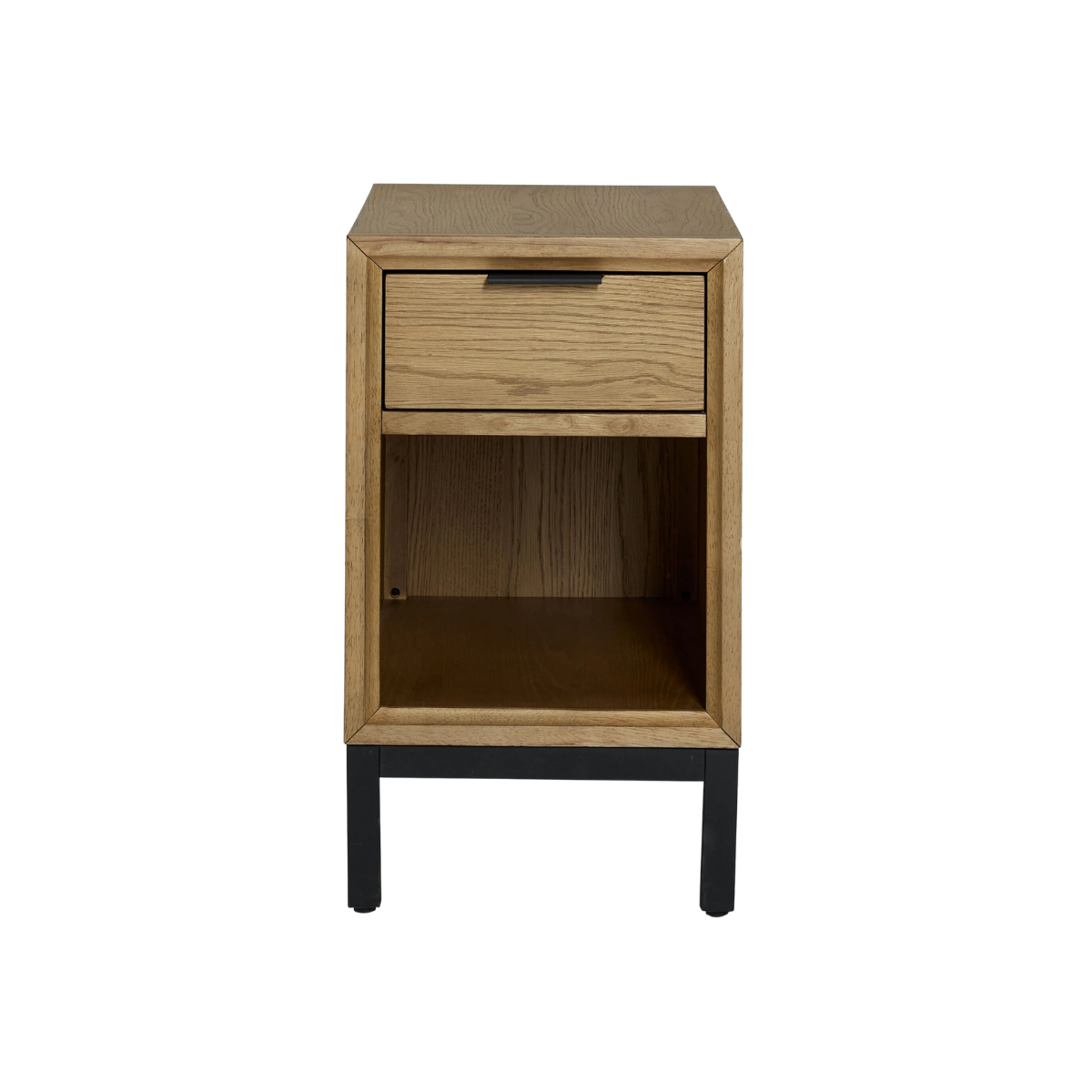 Feeling Connected - Newport 14" Chairside Table - Oak and Black