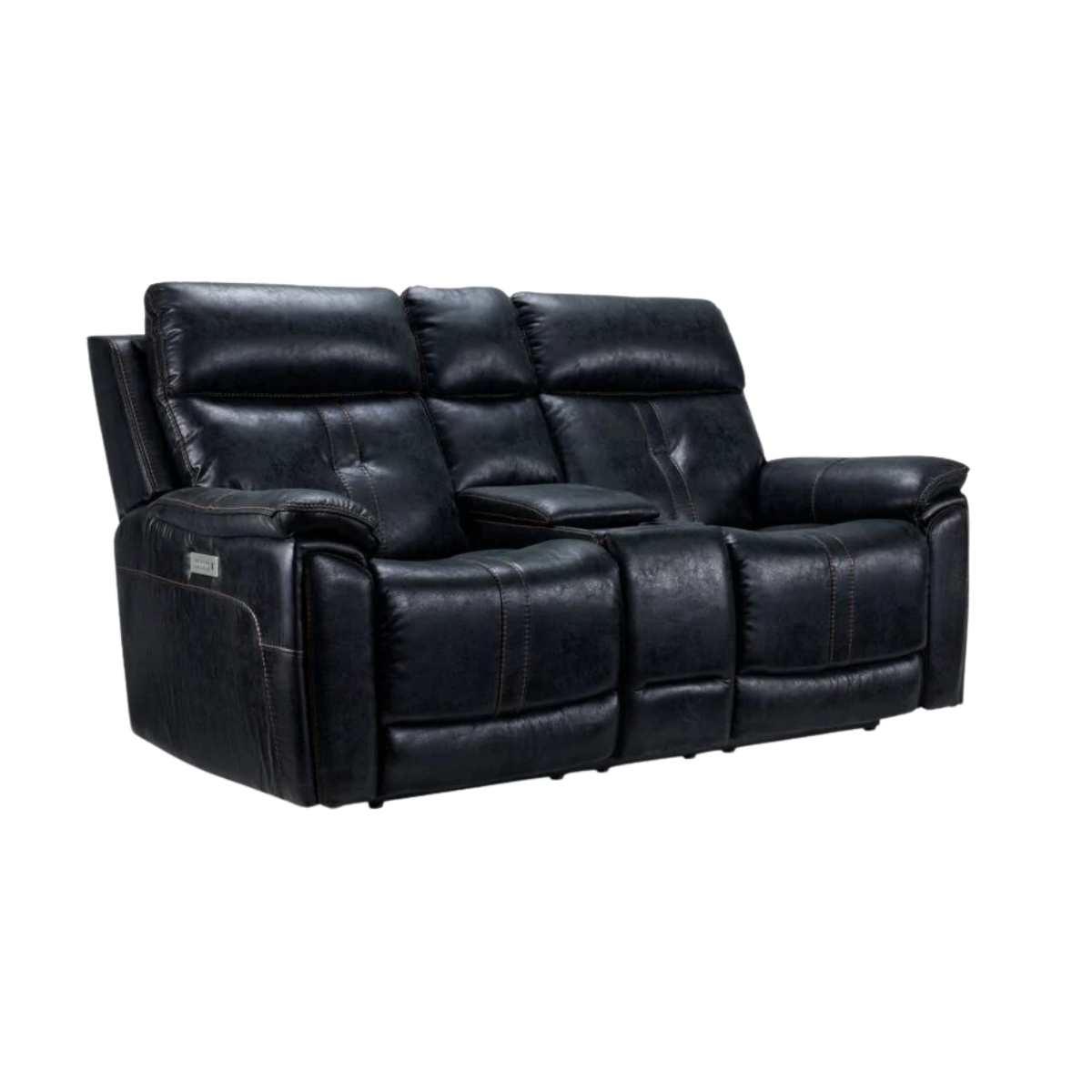 Franco Triple Power Reclining Loveseat with Console - Eclipse