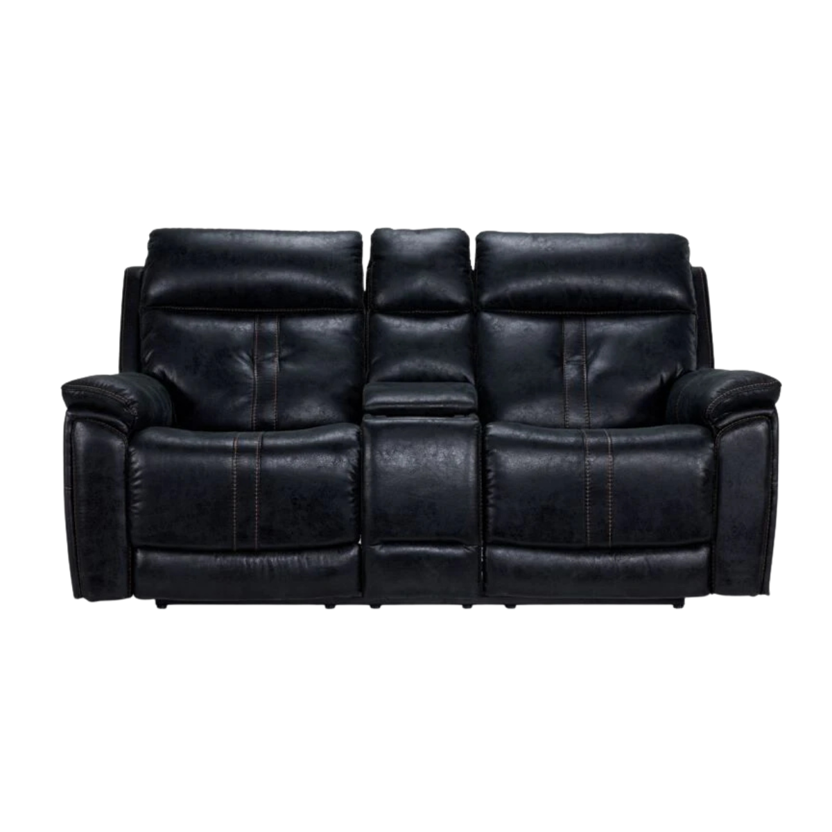 Franco Triple Power Reclining Loveseat with Console - Eclipse