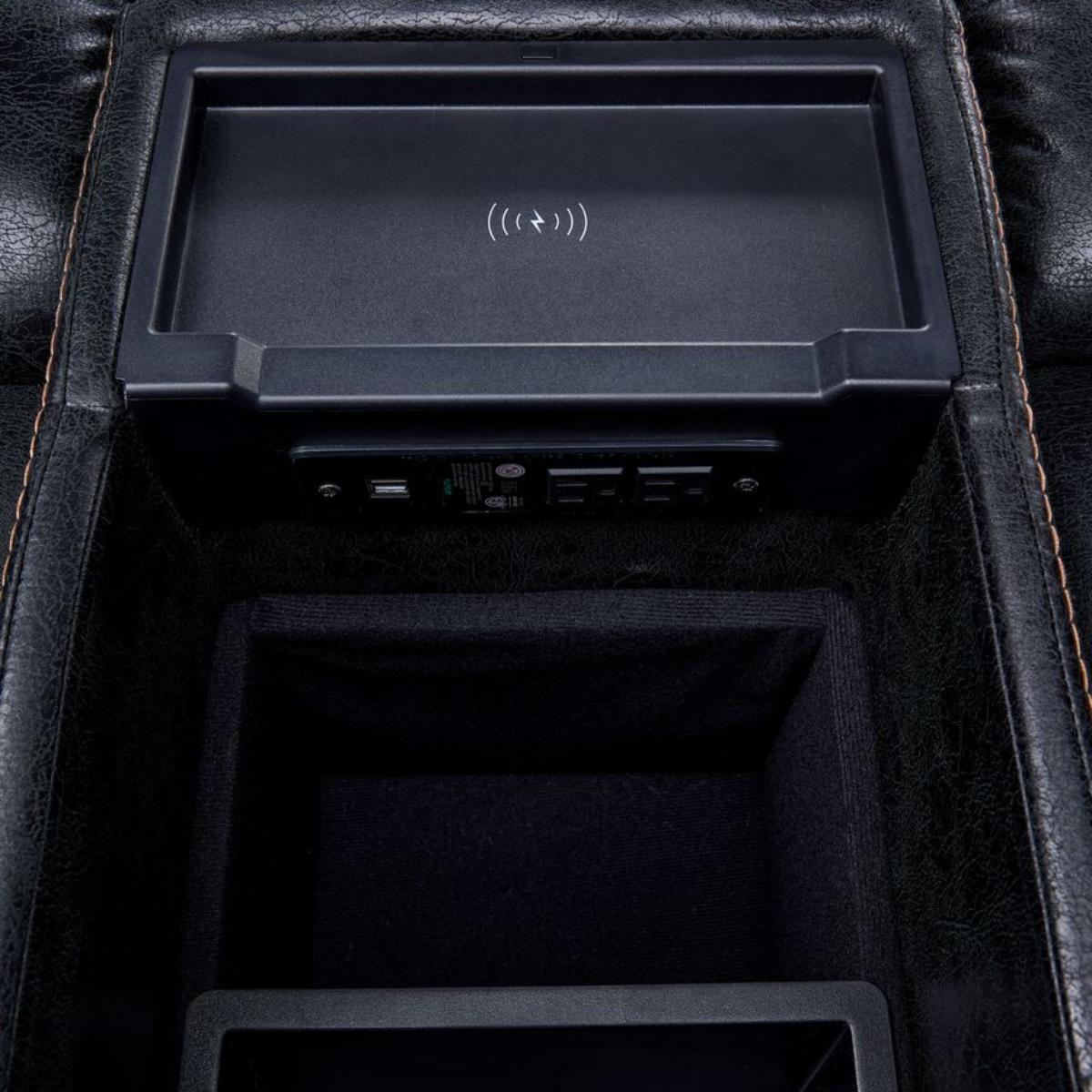 Franco Triple Power Reclining Loveseat with Console - Eclipse