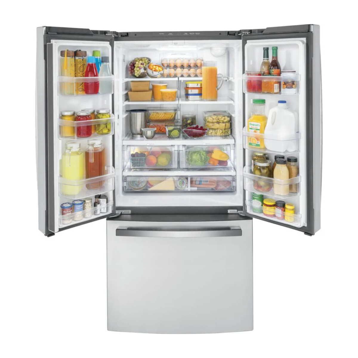 GE Fingerprint Resistant 33" Counter-Depth French-Door Refrigerator (18.6 Cu.Ft.)- GWE19JYLFS