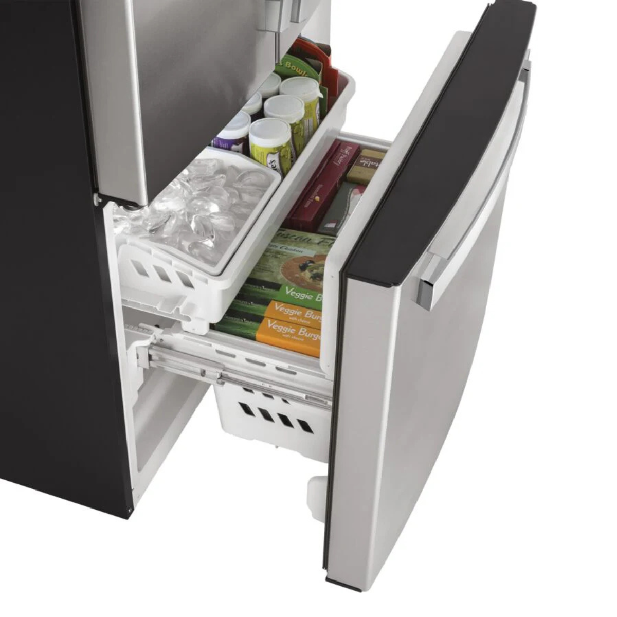 GE Fingerprint Resistant 33" Counter-Depth French-Door Refrigerator (18.6 Cu.Ft.)- GWE19JYLFS