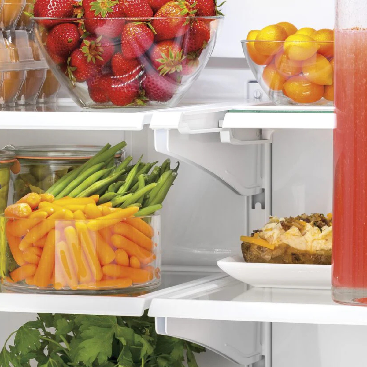 GE Fingerprint Resistant 33" Counter-Depth French-Door Refrigerator (18.6 Cu.Ft.)- GWE19JYLFS