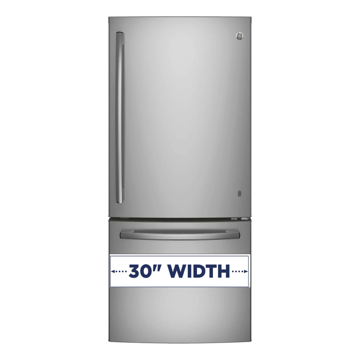 GE Fingerprint Resistant Stainless 30" Bottom-Mount Refrigerator (20.9 cu ft) - GDE21DYRKFS