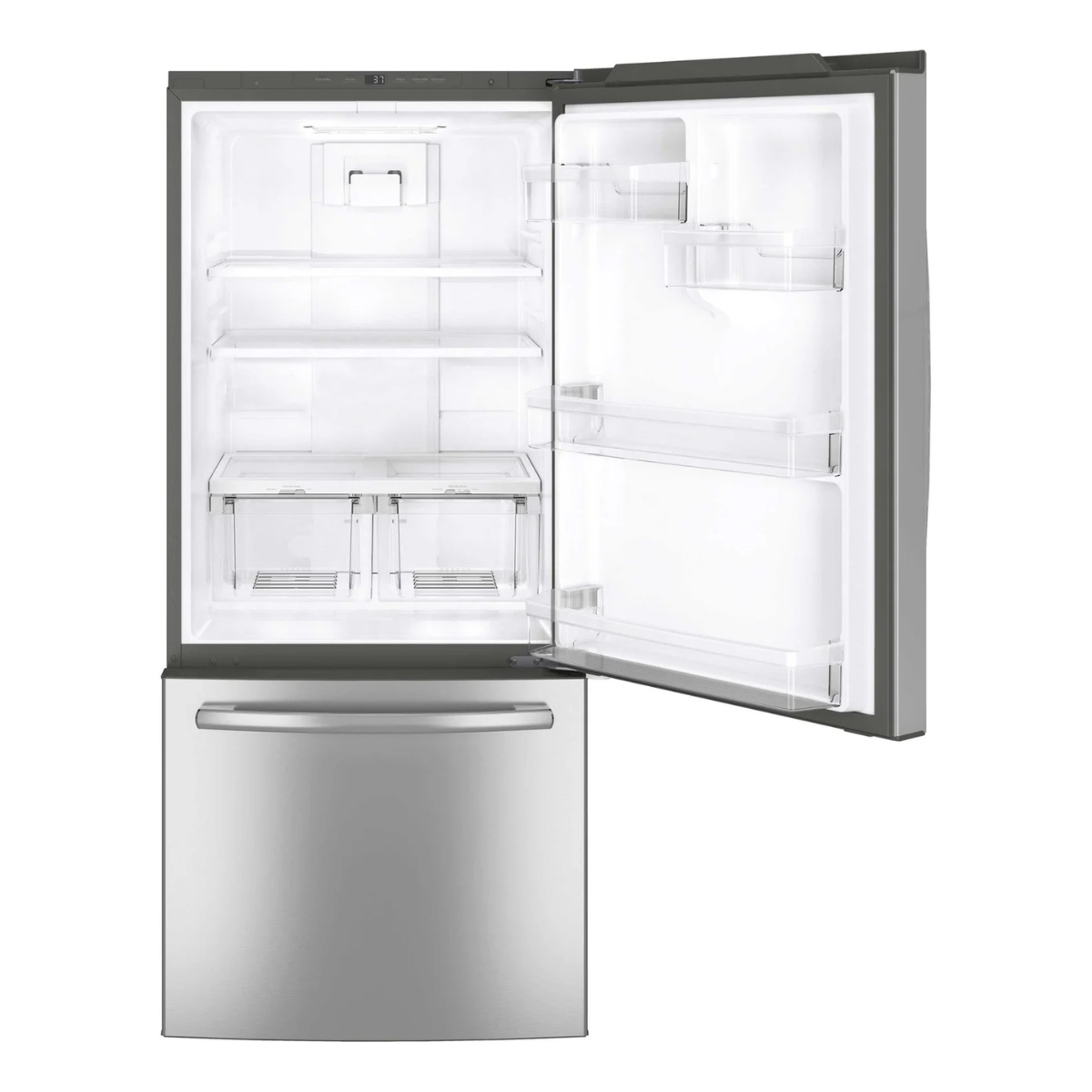 GE Fingerprint Resistant Stainless 30" Bottom-Mount Refrigerator (20.9 cu ft) - GDE21DYRKFS