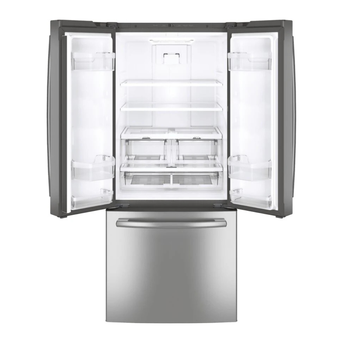 GE Fingerprint Resistant Stainless 30" French Door Refrigerator (20.8 cu ft) - GNE21DYRKFS