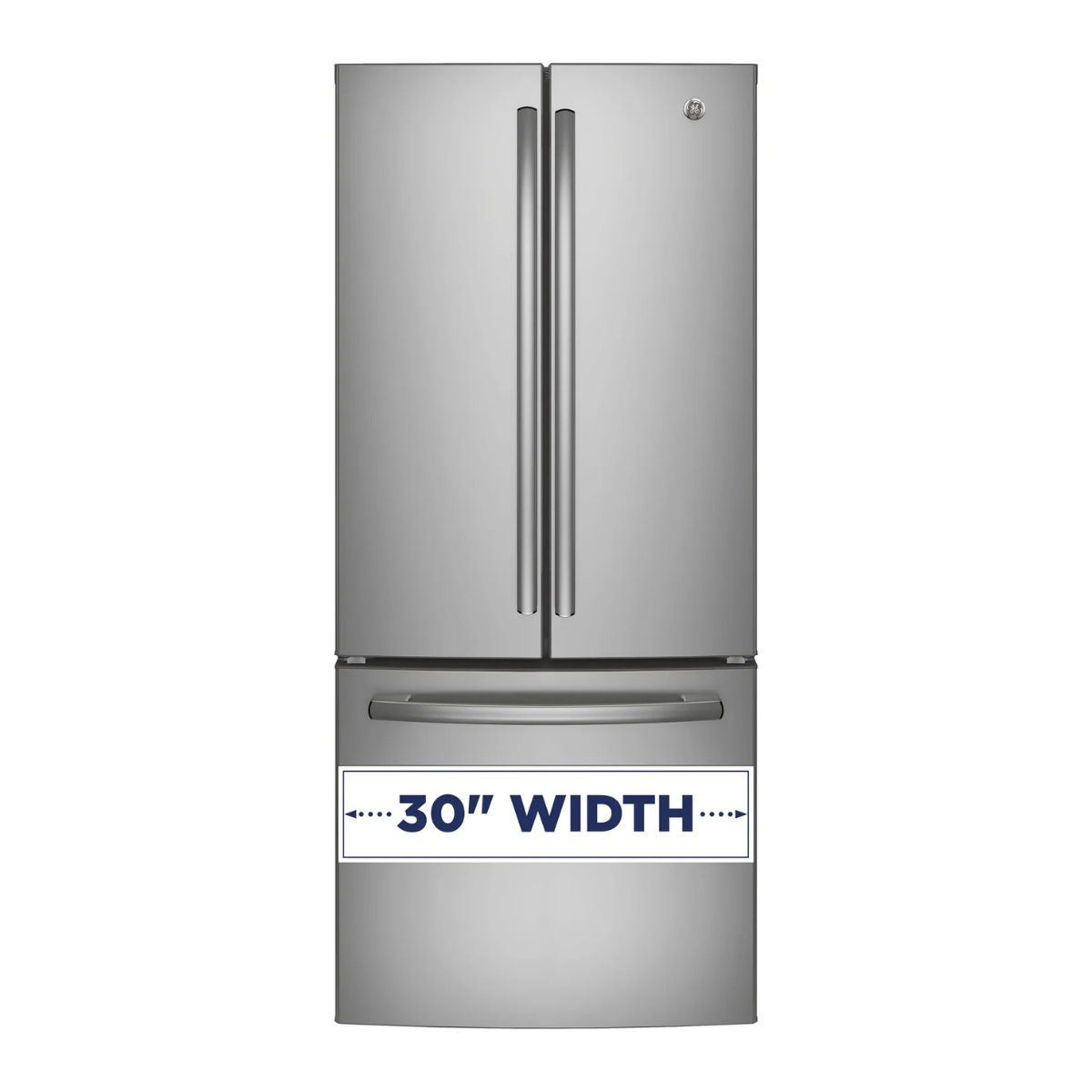 GE Fingerprint Resistant Stainless 30" French Door Refrigerator (20.8 cu ft) - GNE21DYRKFS