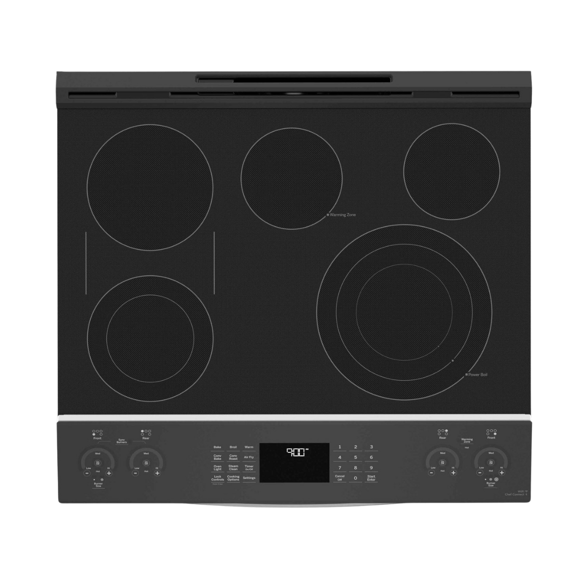 GE Profile Fingerprint Resistant Stainless Steel 30" Slide-In Electric Range with Air Fry (5.3 Cu.Ft) - PSS93YPFS