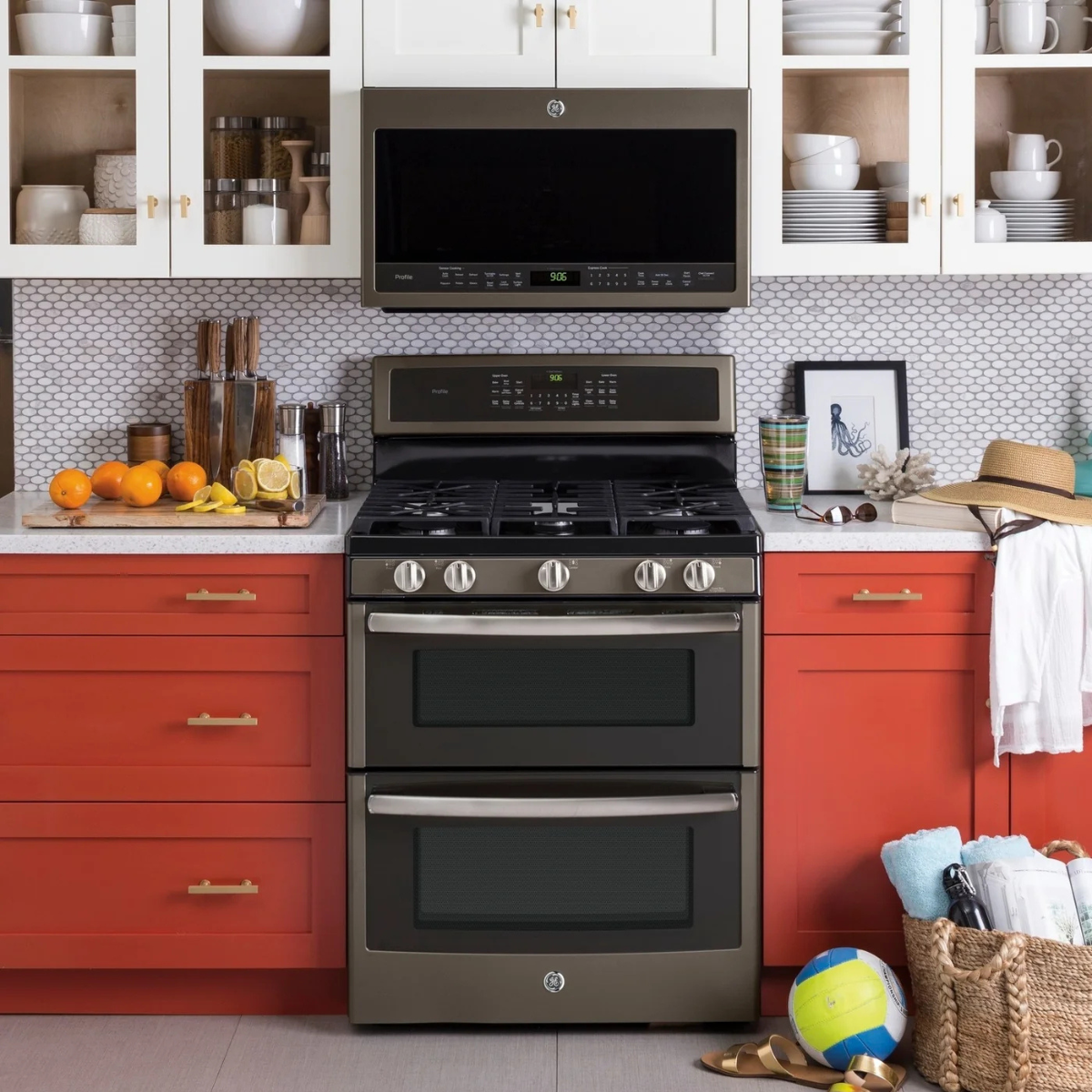 GE Profile Slate SpaceMaker Over-the-Range Microwave (2.1 Cu. Ft.) - PVM2188SLJC