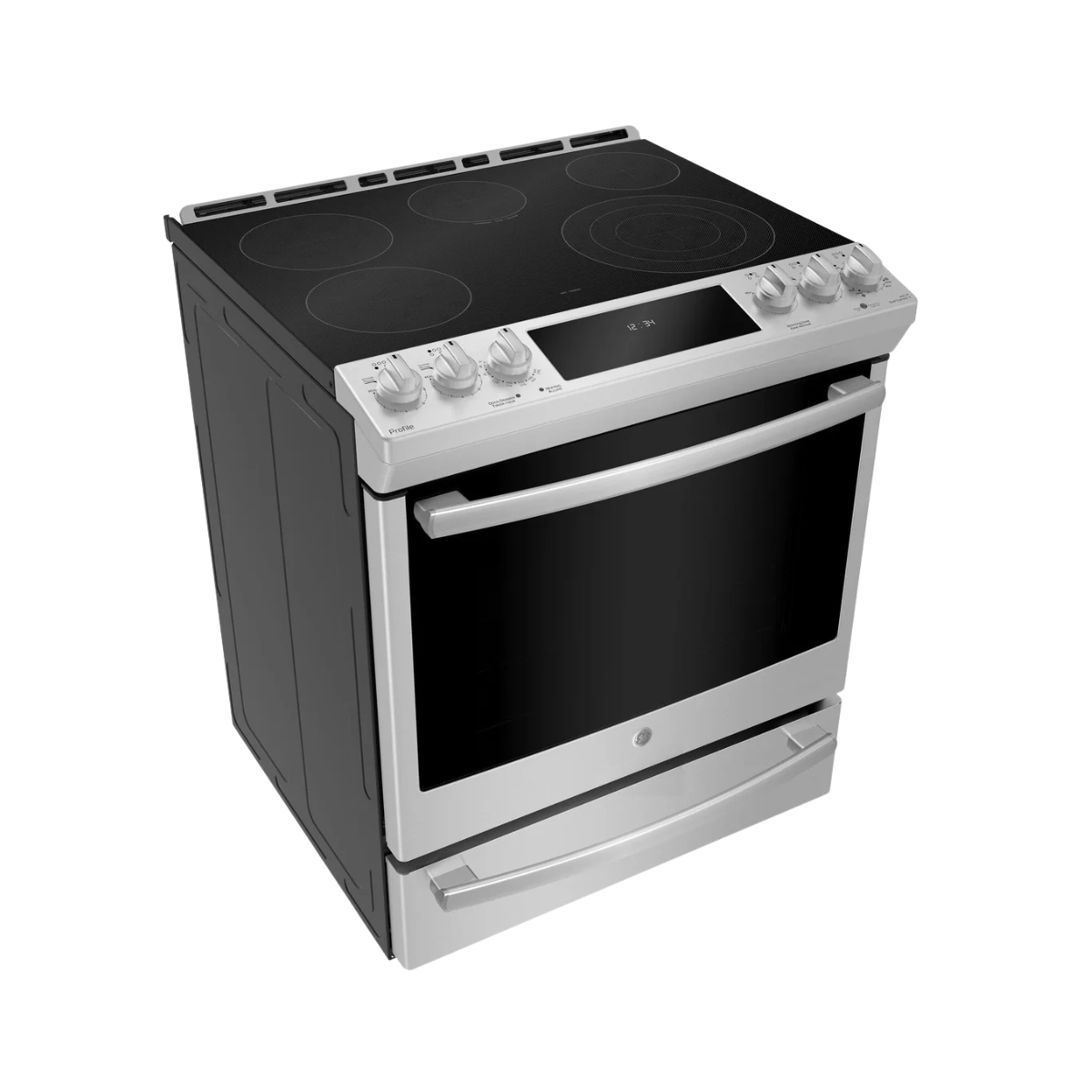 GE Profile Stainless Steel 30" Slide-In Electric Range (5.3 Cu. Ft.) - PCS940YMFS