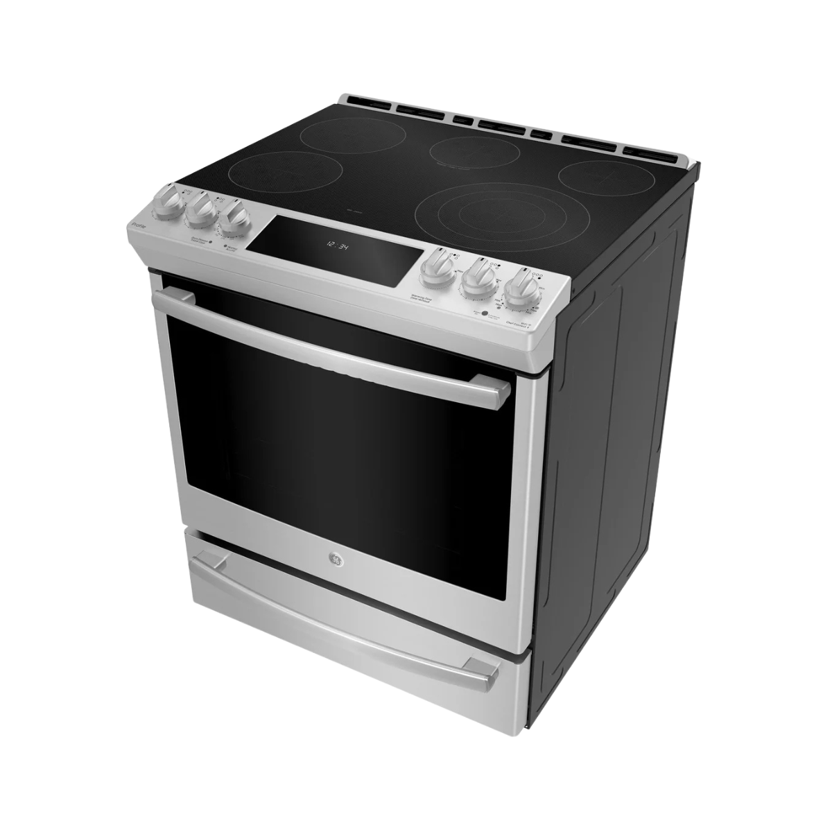 GE Profile Stainless Steel 30" Slide-In Electric Range (5.3 Cu. Ft.) - PCS940YMFS