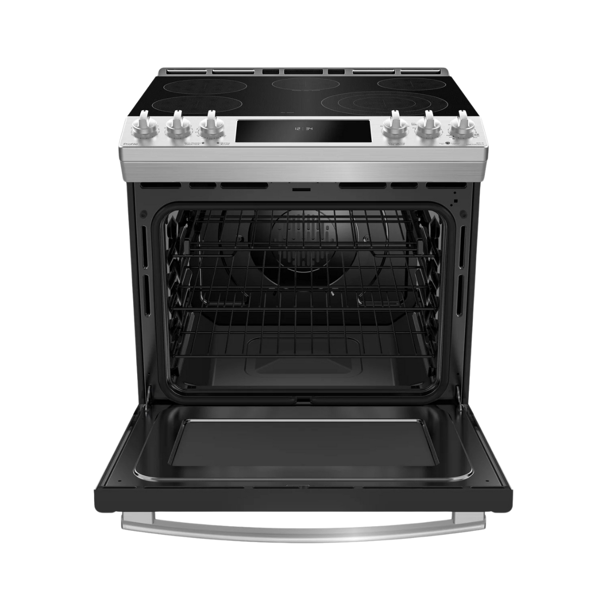 GE Profile Stainless Steel 30" Slide-In Electric Range (5.3 Cu. Ft.) - PCS940YMFS