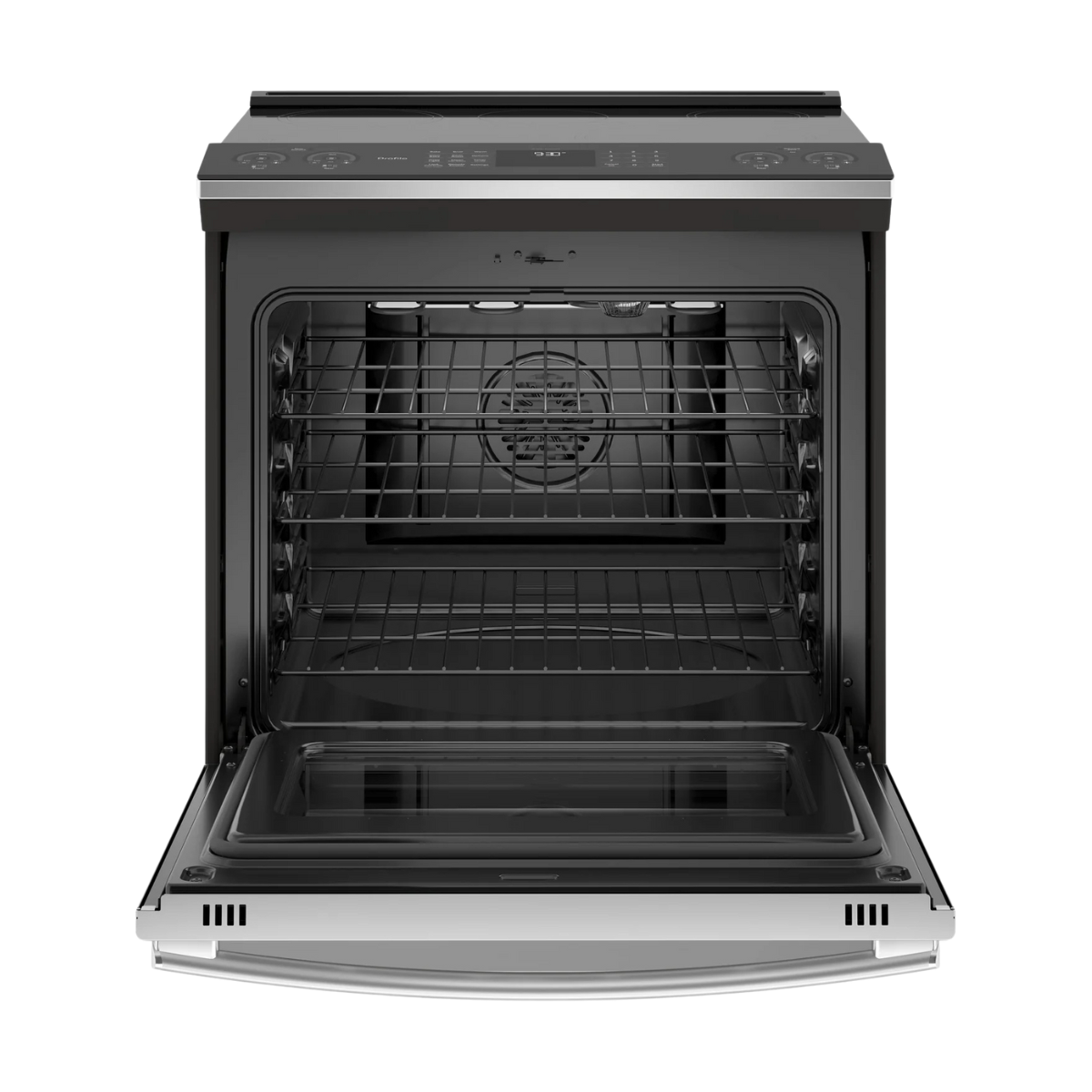 GE Profile Stainless Steel 30" Slide-In Induction Range (5.3 Cu. Ft.) - PCHS920YMFS