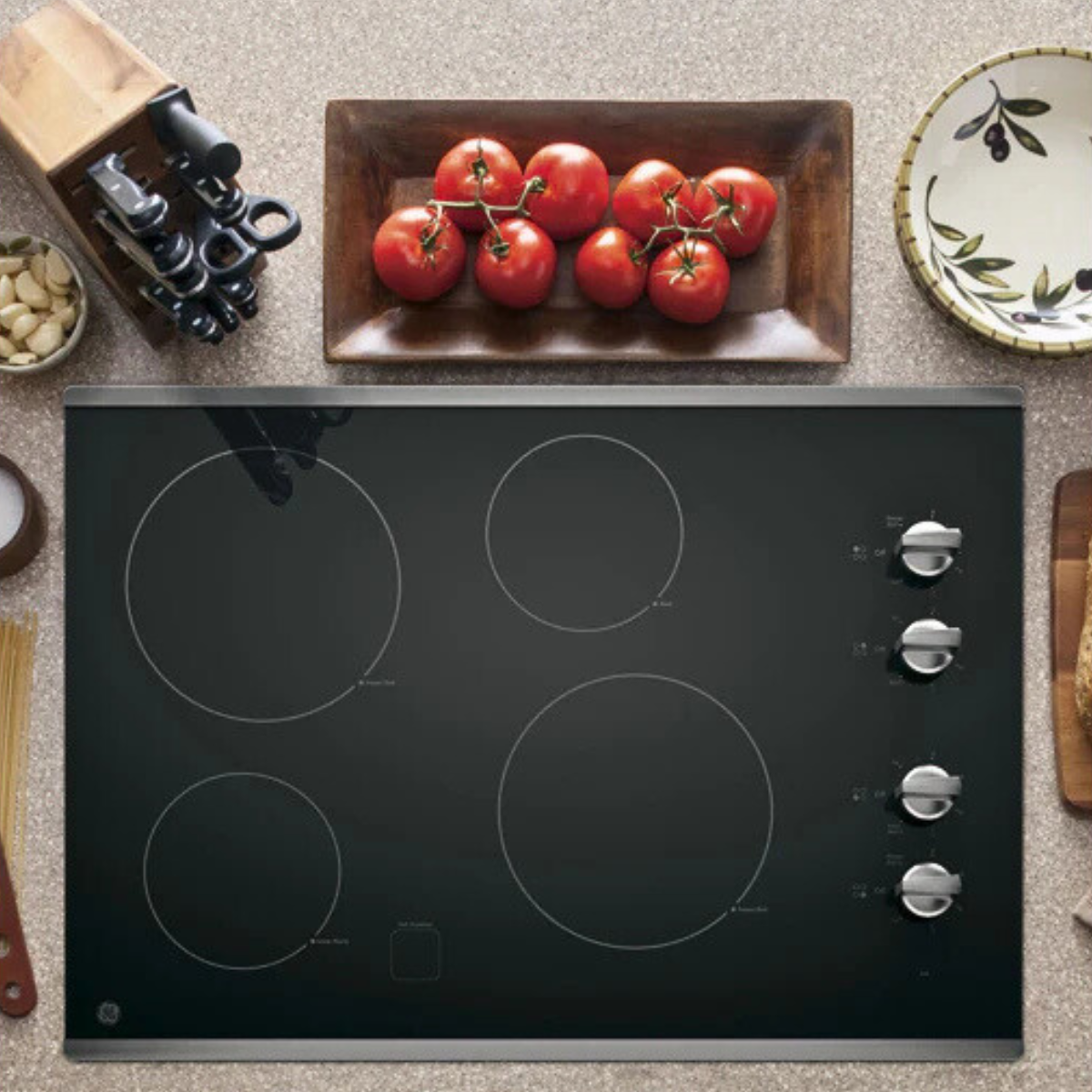 GE Stainless Steel 30" Electric Cooktop - JP3030SJSS