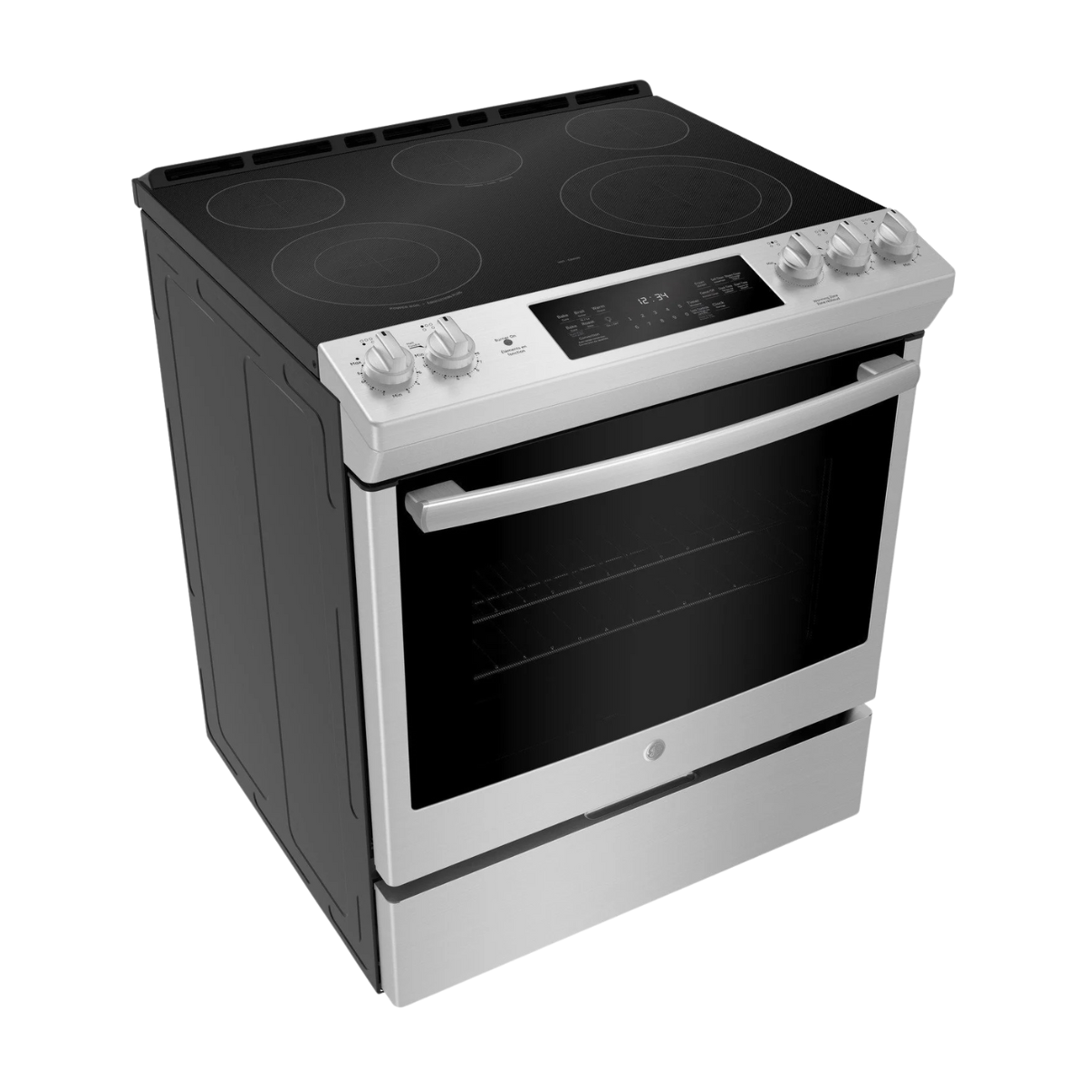 GE Stainless Steel Slide-In Electric True Convection Range (5.3 Cu. Ft.) - JCS840SMSS