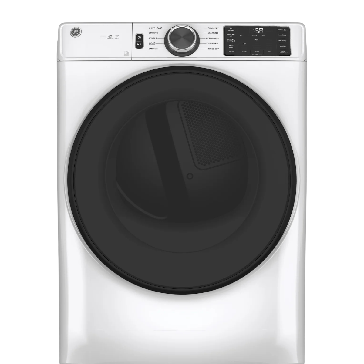 GE White Electric Front Load Dryer ( 7.8 Cu. Ft.) - GFD55ESMNWW