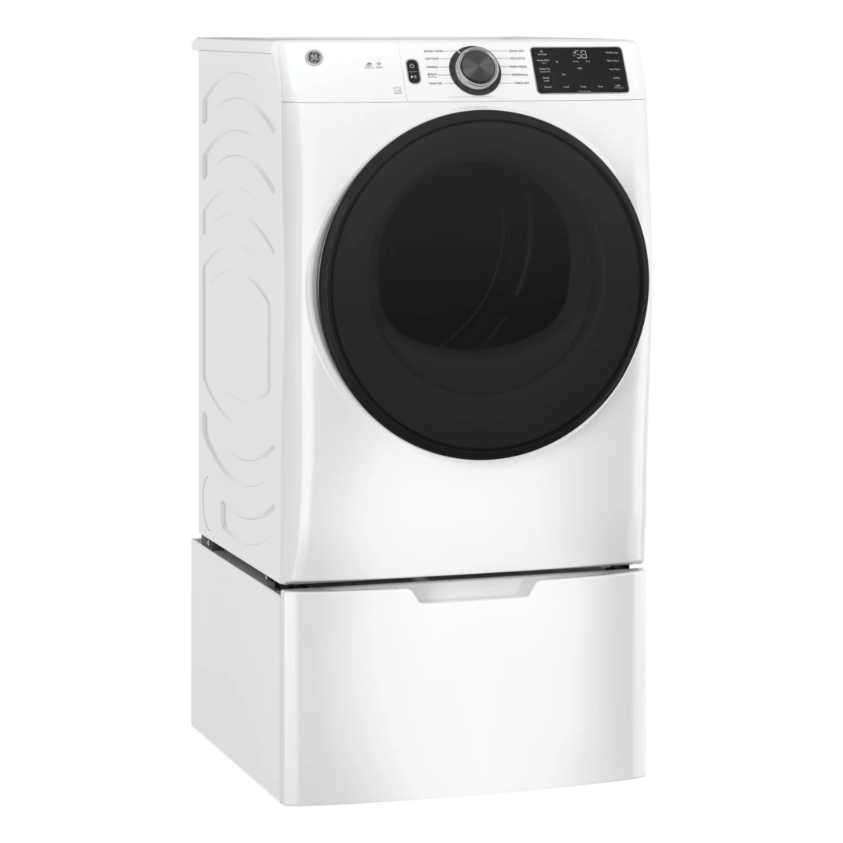 GE White Electric Front Load Dryer ( 7.8 Cu. Ft.) - GFD55ESMNWW
