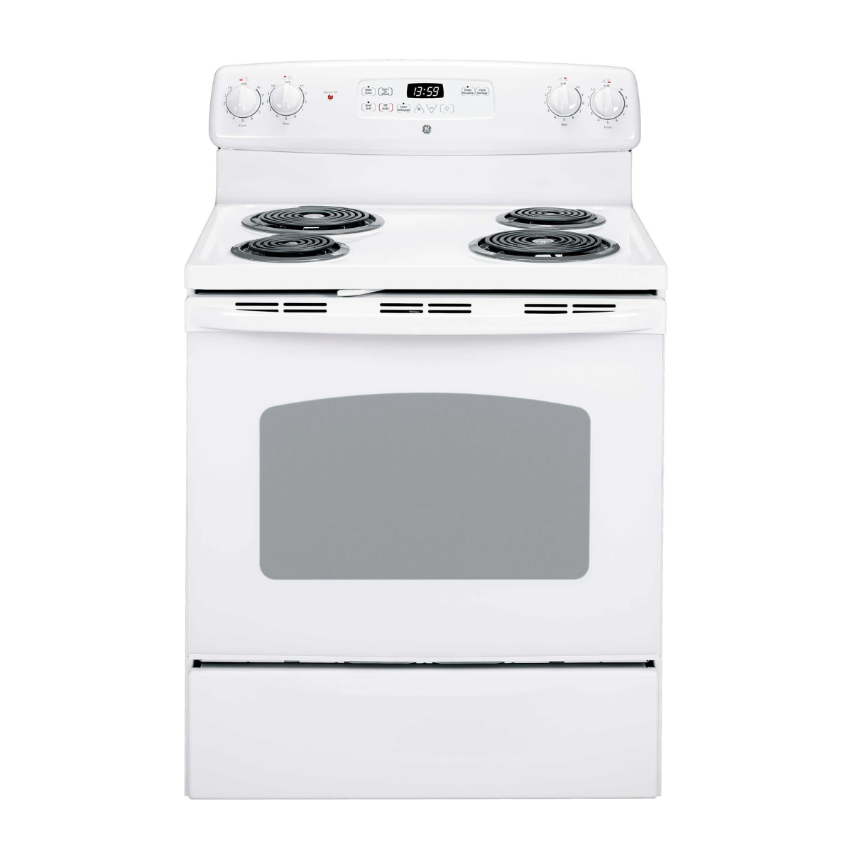 GE White Freestanding Electric Range (5.0 Cu. Ft.) - JCBP240DMWW