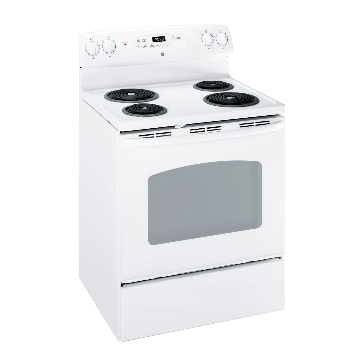 GE White Freestanding Electric Range (5.0 Cu. Ft.) - JCBP240DMWW