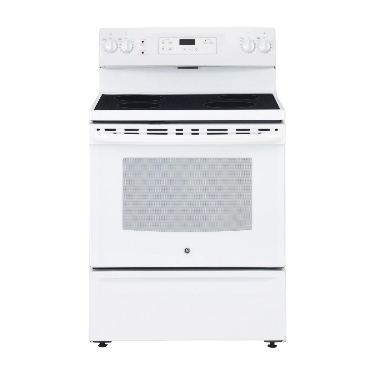 GE White Freestanding Electric Range (5.0 Cu. Ft.) - JCBS630DKWW