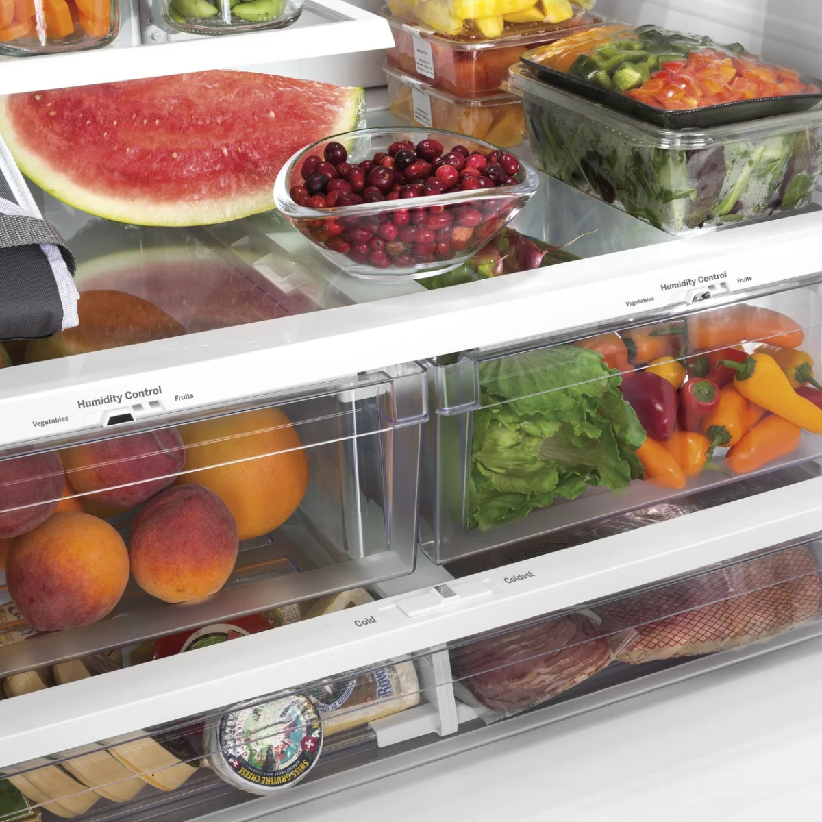 GE White French Door Refrigerator (27 Cu. Ft) - GNE27JGMWW