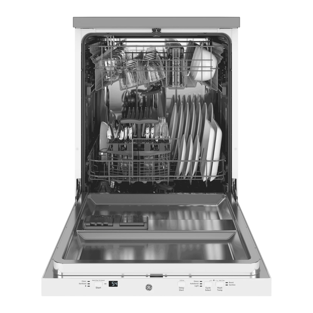 GE White Portable 24" Dishwasher - GPT225SGLWW