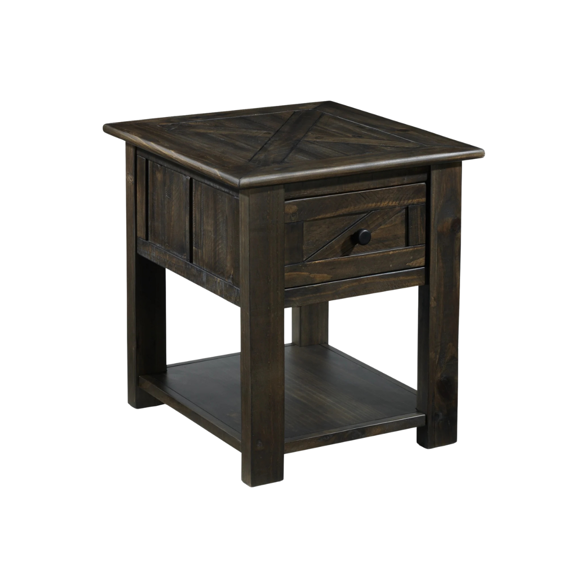 Gable 23" End Table - Weathered Charcoal