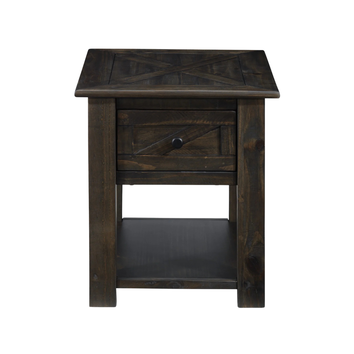Gable 23" End Table - Weathered Charcoal
