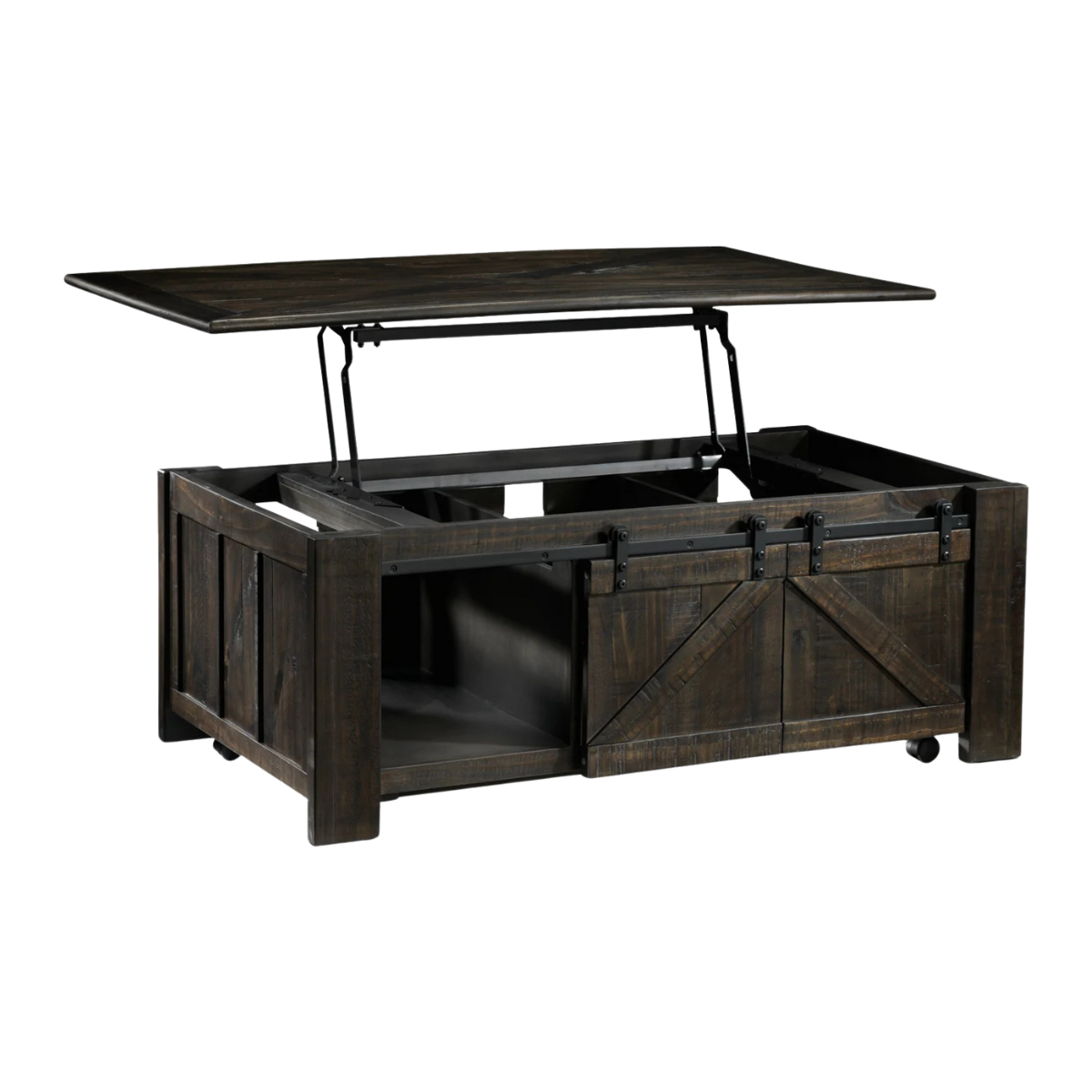 Gable 50" Lift-Top Coffee Table - Weathered Charcoal